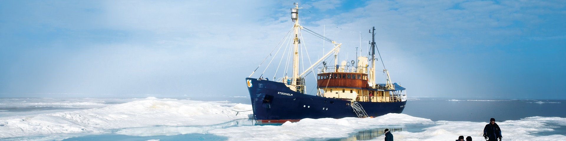 Expeditionsschiff Stockholm im Eis