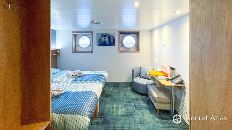 Doppelkabine Typ C auf dem Expeditionskreuzfahrtschiff Explorer