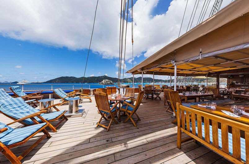 Lidorestaurant auf der Sea Cloud II