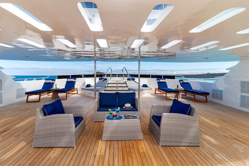 Sonnendeck auf der Horizon auf Galapagos