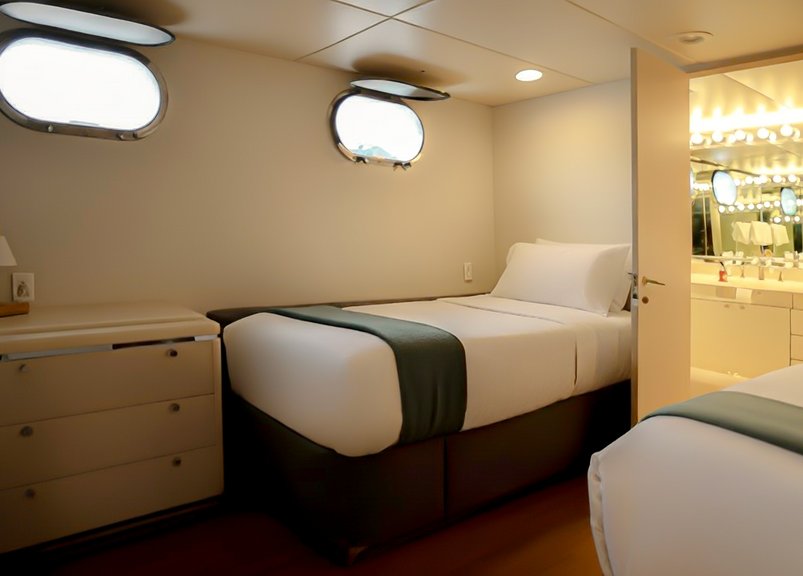 Zweibettkabine auf der Galaxy Zibo