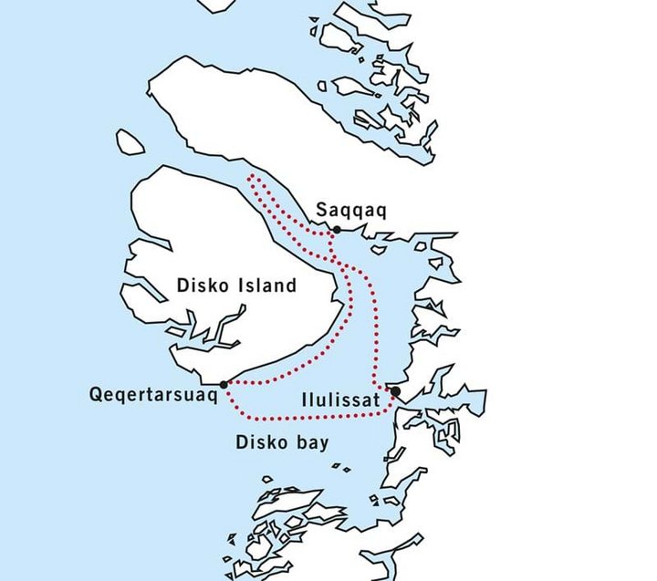 Routenkarte Grönland