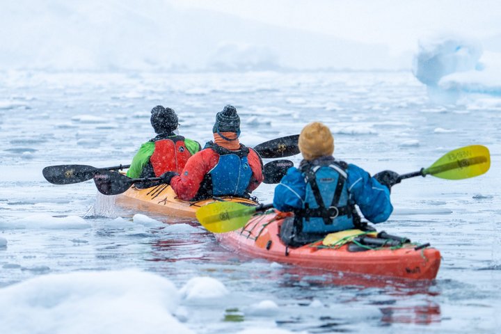 Kayaking in der Antarktika