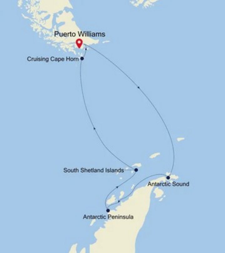 Antarktisreise mit Silversea ab-bis Puerto Williams