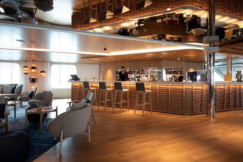 Lounge auf einem Polar Explorer Schiff von Ponant
