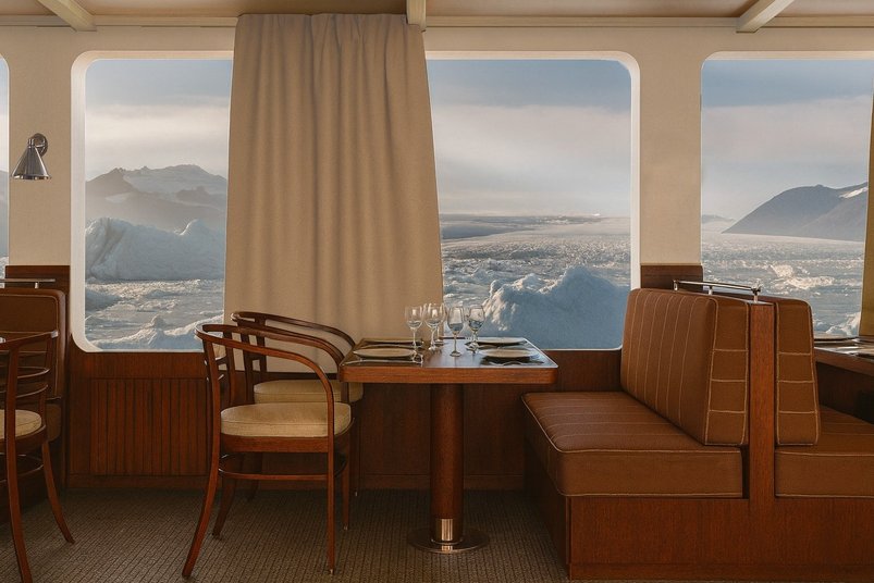 Restaurant an Bord der Captain Arctic Restaurant an Bord der Captain Arctic