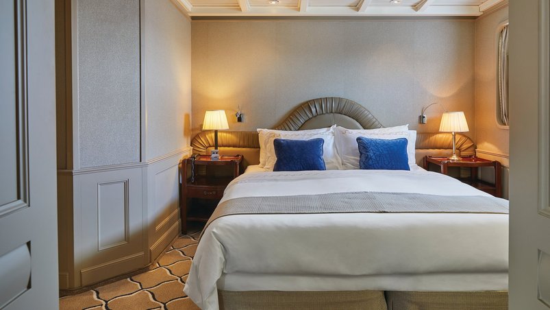 Schlafraum der Royal Suite auf der Silver Wind