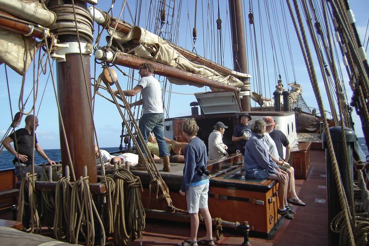 An Bord eines Segelschiffes auf den Kapverden