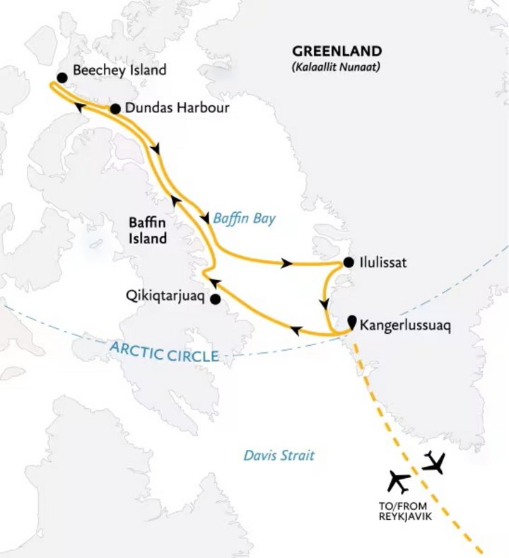 Routenkarte Nordwestpassage