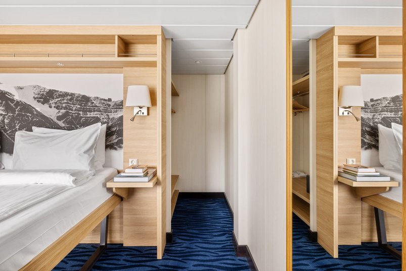 Schlafbereich der Grand Suite auf MS Spitsbergen