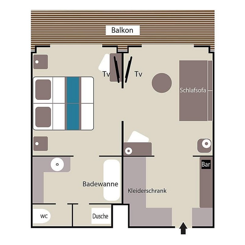 Kabinenplan der Privilege Suite auf der Le Lyrial