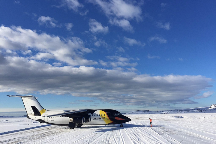 Flugzeug nach Antarctica