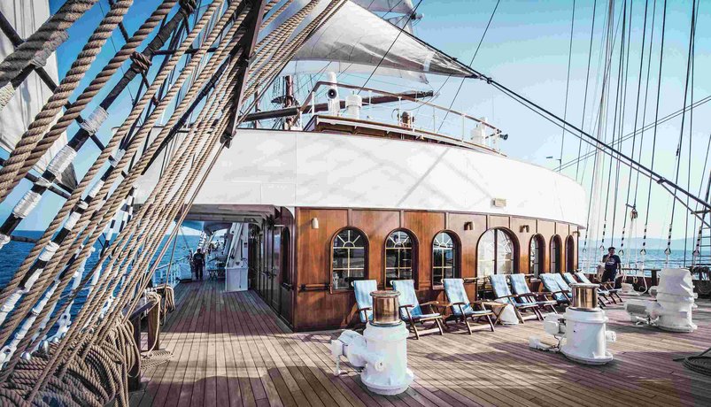 Lidodeck der Sea Cloud II
