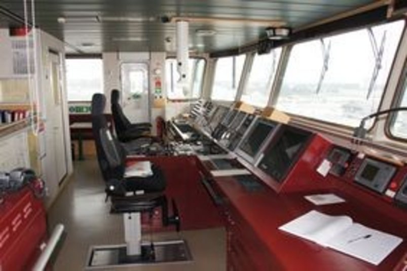 Kommandobrücke Kommandobrücke auf dem Frachtschiff Fine Schepers