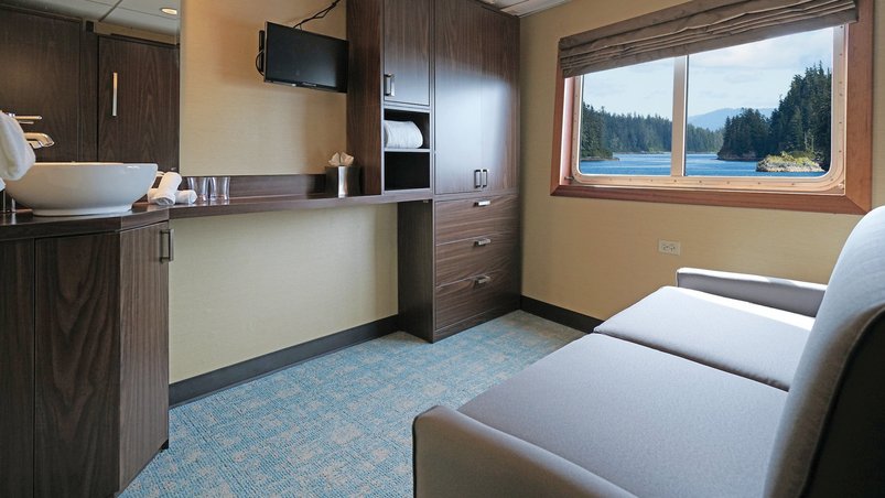 Tagesansicht einer Trailblazerkabine auf der Wilderness Explorer