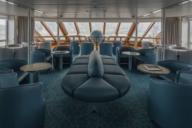 Panoramalounge auf der Ocean Diamond von Quark Expeditions