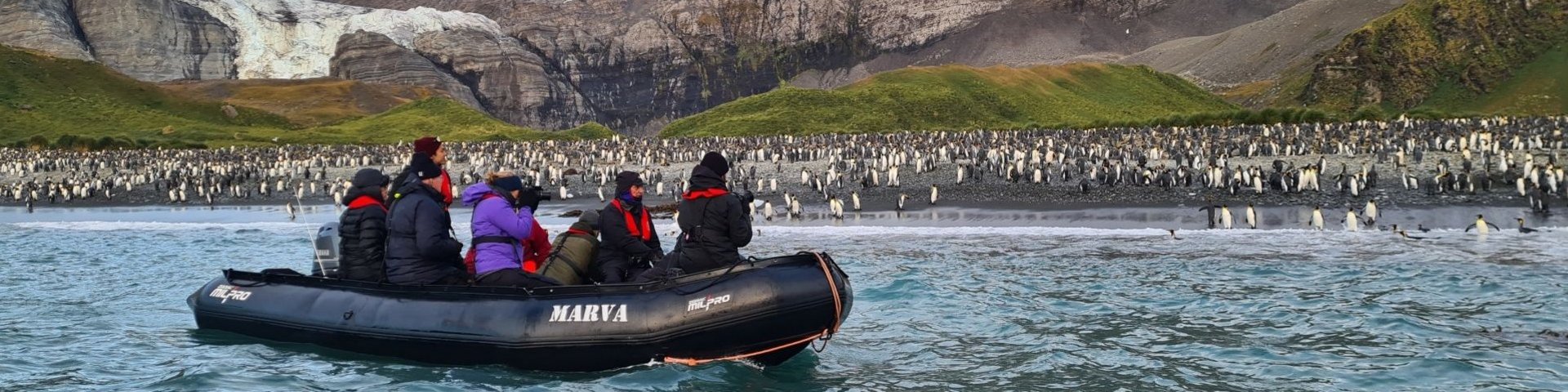 Auf Zodiacfahrt vor Südgeorgien Auf Zodiacfahrt vor Südgeorgien