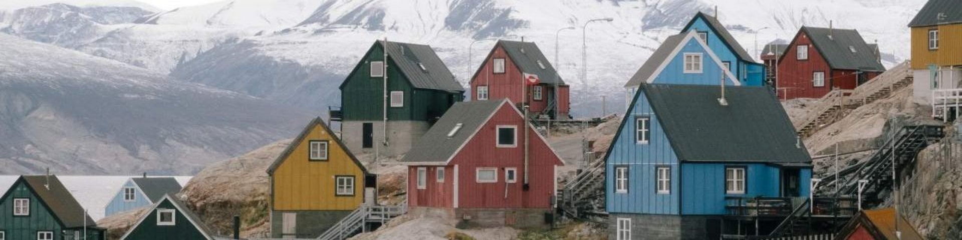 Typische farbige Häuser in Grönland Typische farbige Häuser in Grönland