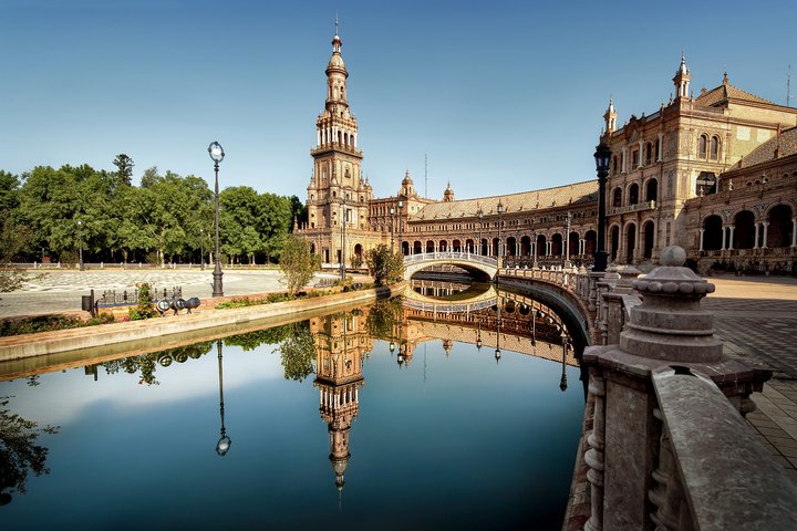Placa de Espana, Sevilla, Spanien Placa de Espana in Sevilla