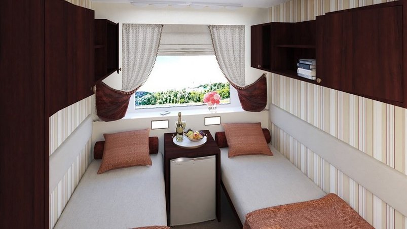 Komfortkabine auf der Little Prince auf der Wolga