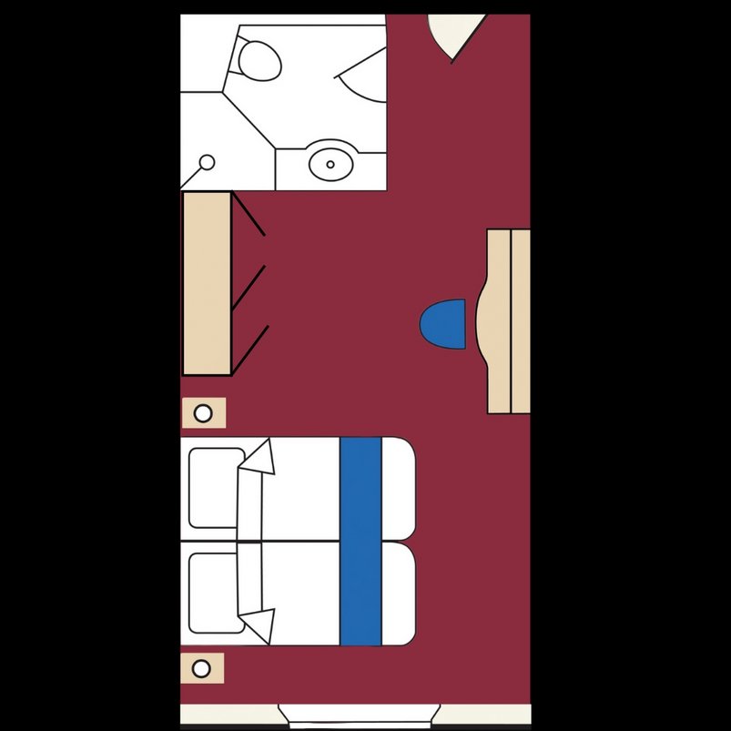 Kabinenplan Deluxe Kabine an Bord des Schiffes "St. Helena"