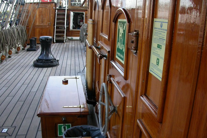 Deck des Segelschiffes Stad Amsterdam