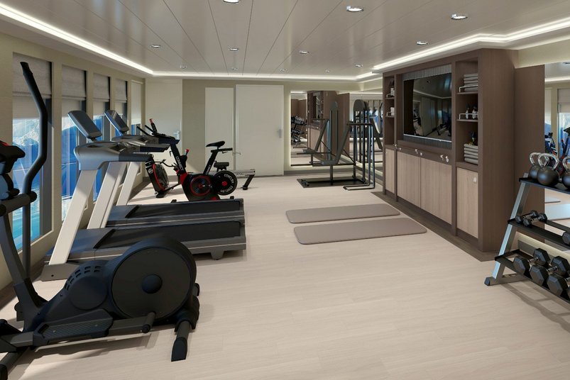 Fitnessraum an Bord der Magellan Discoverer