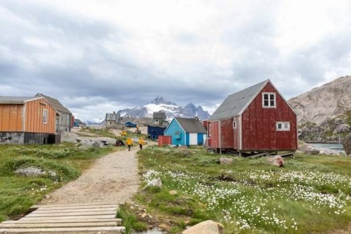 Farbiges Haus in Grönland