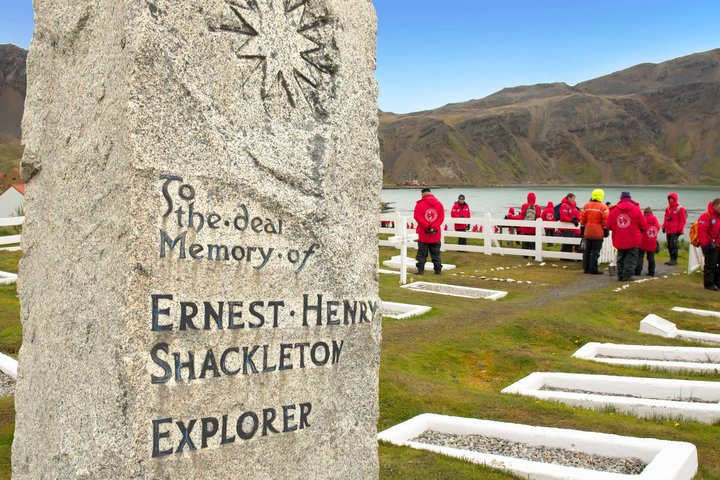 Shackleton Grabstein auf Südgeorgien