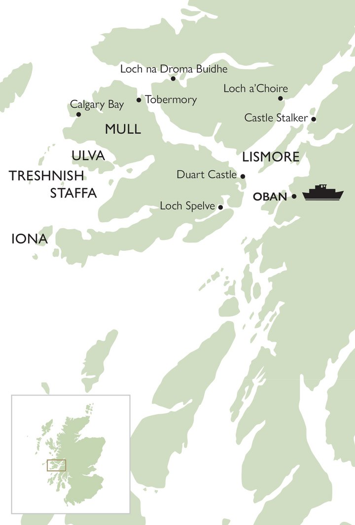 Routenkarte Mull Islands