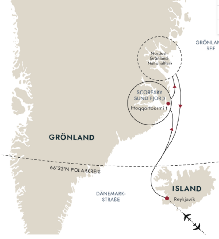 Grönland-Fjordsysteme Reise mit Fram