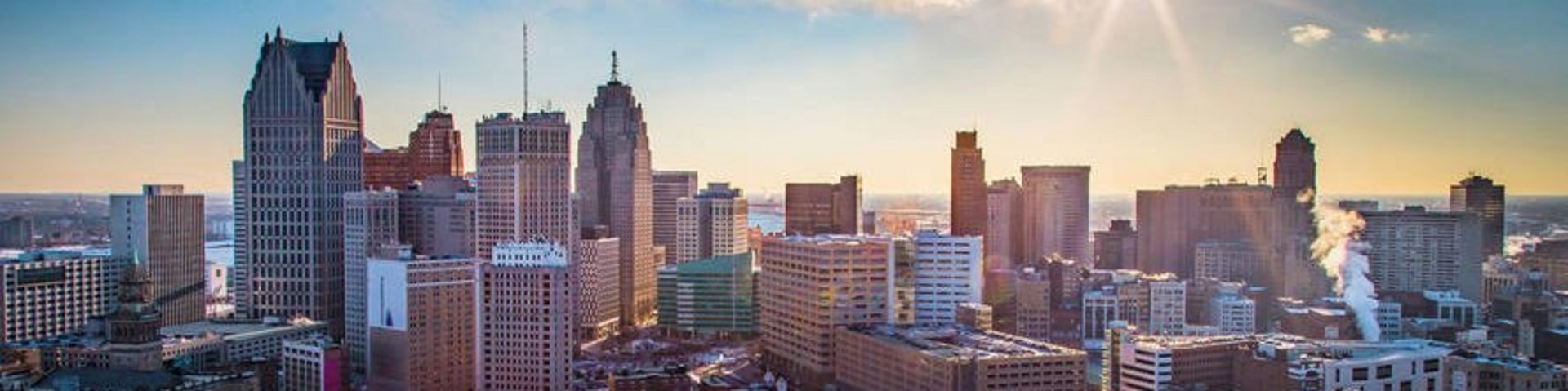 Skyline von Detroit, Michigan (USA)