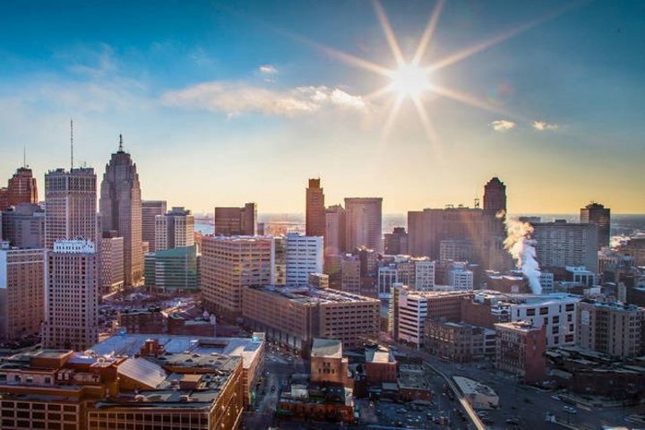 Skyline von Detroit, Michigan (USA)