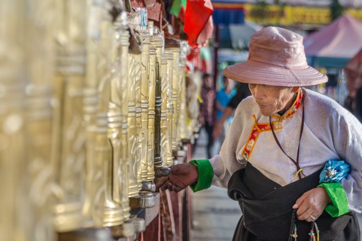 Gebetsmühlen in Lhasa